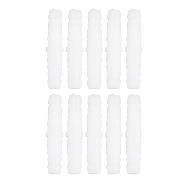 10 stk. 6 mm plastslange Barb Fitting Rett Lik Barbed Splicer Mender Joint Adapter