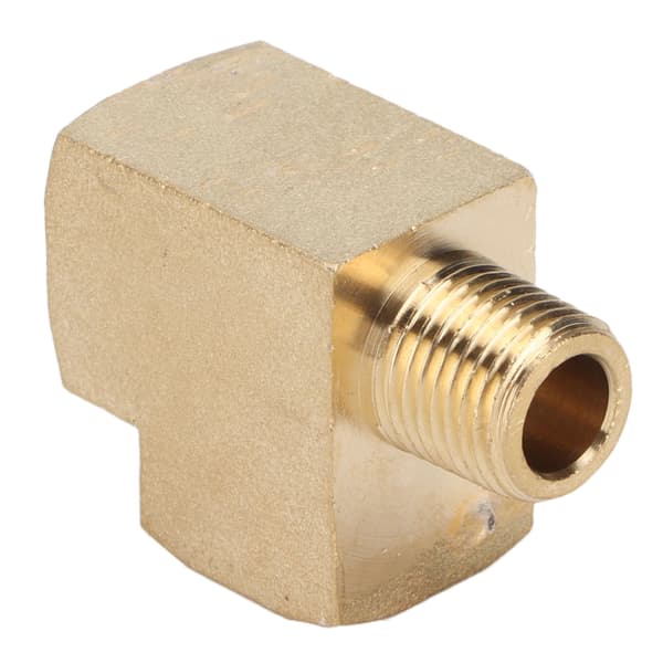 Messingrør T-stykke Bil Solid Gate Rør Utvendig Gjenge 1/8in NPT Hann 1000 PSI