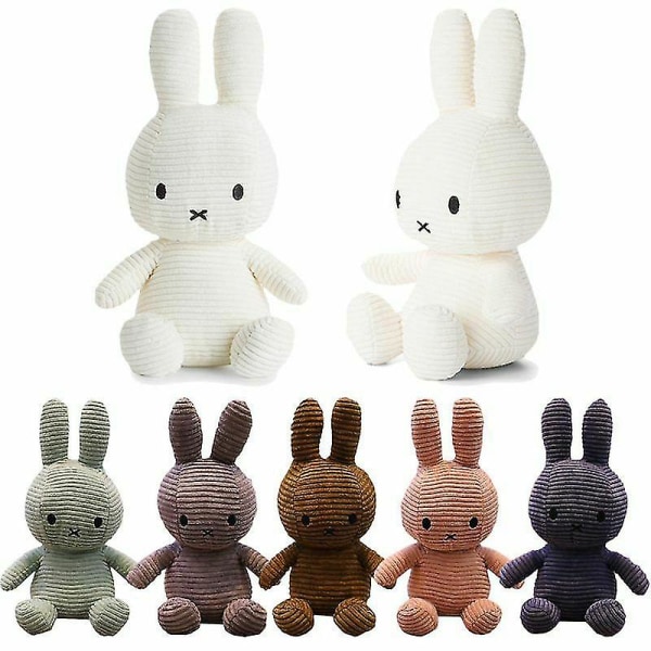 Miffy-doll Leketøy Barnepute Søt utstoppet kanindukke påskegave Gray 25cm 9.8in