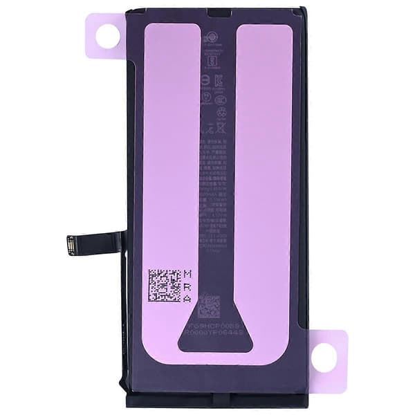 Udskiftningsbatteri 3349mAh til iPhone 16e med integreret TI-chip, sort Svart