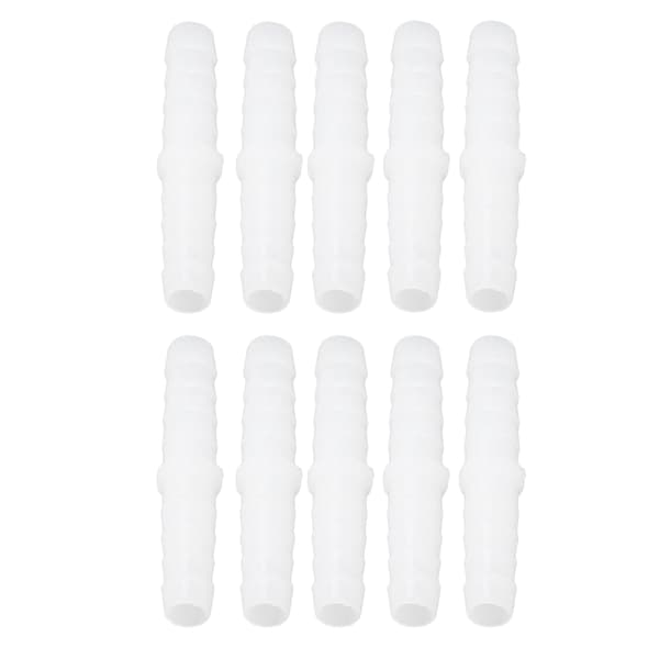 10 stk. 6 mm plastslange Barb Fitting Rett Lik Barbed Splicer Mender Joint Adapter
