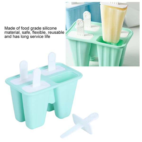 Sommer Grøn Silikone Ismaskine Form DIY 4 Gitre