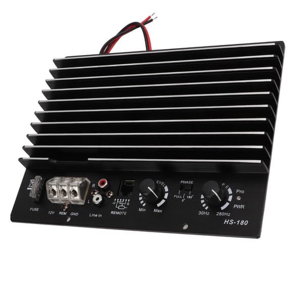 Sort 12V 1000W Bil Audio Subwoofer Effektforstærker med Multibeskyttelse
