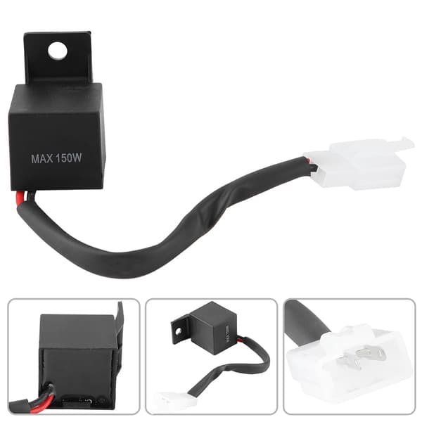 2-benet motorcykel LED blinkrelæ blinklys pære hyper flash fix LF1 S PIN