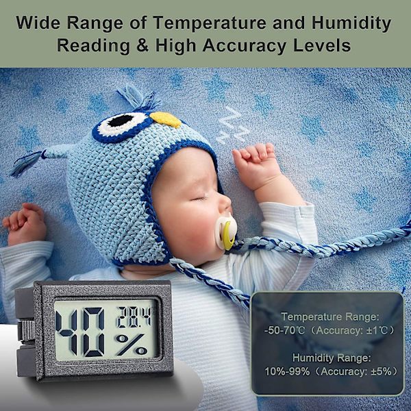 Mini LCD display termometer egnet for innendørs