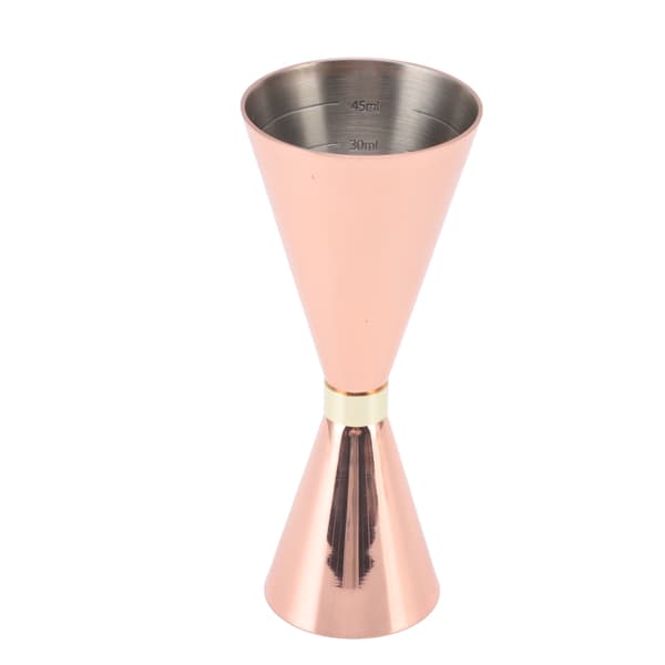 Elegant fleksibel cocktail-jiggerkegle i rustfrit stål, 30 mm til 60 mm, kobberbelægning