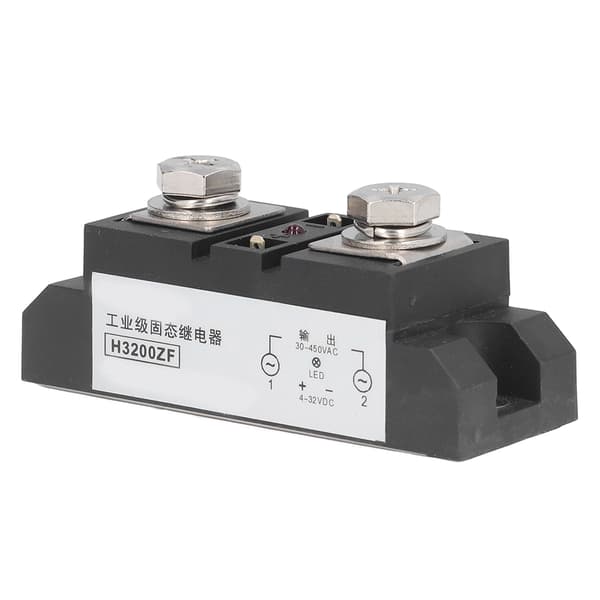 200A Industriell SSR Solid State Relä 4-32VDC Ingång 30-450VAC Utgång 2500V Isolationsspänning