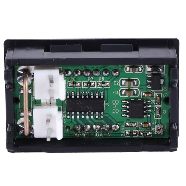 0,56 tommer dobbelt kabel digitalt DC strøm display panel 0-10A Amperemeter grøn