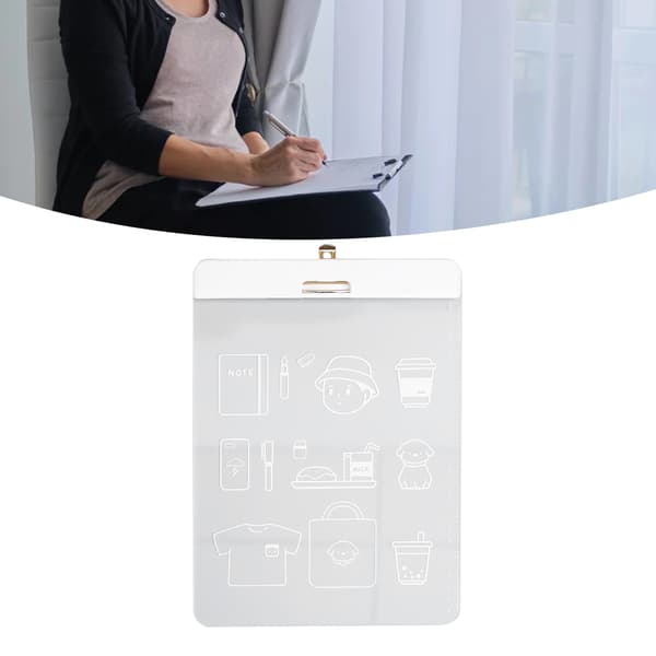 Akryl Clipboard Transparent A4 Dokument Organizer Binder til Studenter Kontor Skole Tegning
