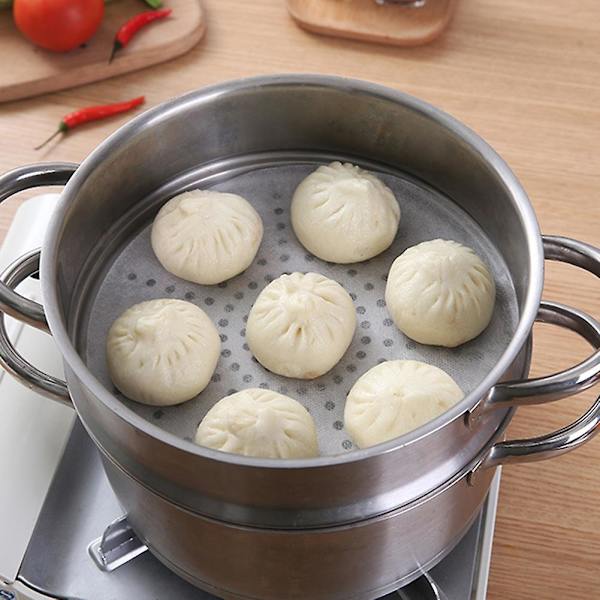 2 X 30 st Kök Engångs-Non-stick ångbåt Bun Paper Dumplings Pad Matlagningsverktyg