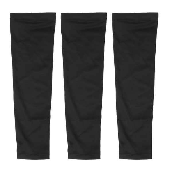 3 stk. elastiske armærmer Sport Løb Armvarmere Sol UV-beskyttelse Sort