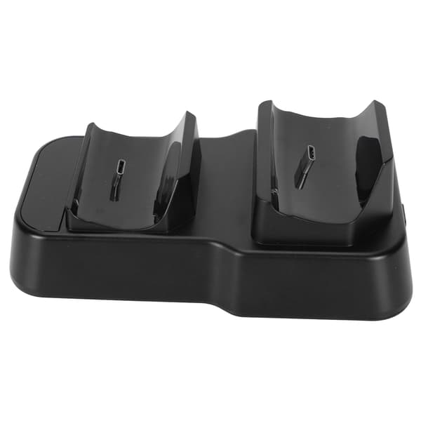 PS5-kontroller ladestasjon dobbel dokk hurtiglader med LED-indikator AC-adapter