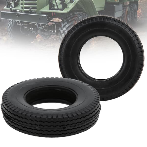 4 stk. RC Bil Gummidæk til Tamiya 1/14 RC Traktor Lastbil Sort