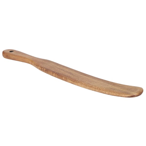 Träspatel i teak för köksmatlagning 28x3cm