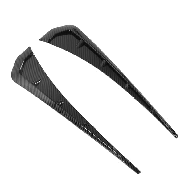 1 par ABS kulfiber bil universal side skærm ventilationsåbning luftvinge dæk trim