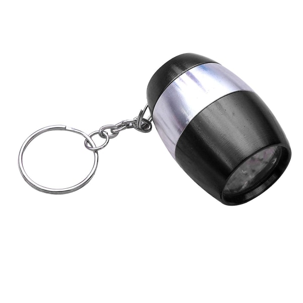 Liten ficklampa Nyckelringar Användbar nyckelhållare 6-leds Nyckelring Nyckeldekoration Liten present till män Kvinnor Vuxna (röd) Black