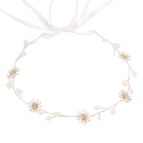 Hårbånd for kvinner Krysantemum Rhinestone Bryllupsbrudepike Hodebånd Hodeplagg
