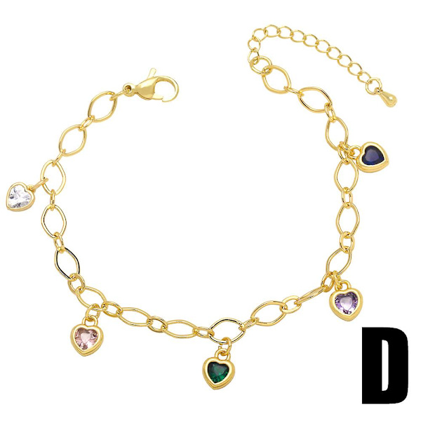 Armbånd Vintage Zircon Heart Stud Fashion smykker Ac9045 B
