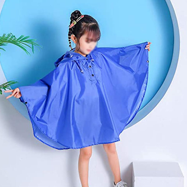 Lasten sadeponcho hupullinen takki sateensininen blue M