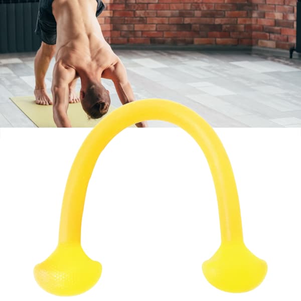 Silikone Trækreb med Ét Ord, Elastisk, Justerbar, 10 lbs Trækstyrke, Brystudvider, Strækrem, Gul