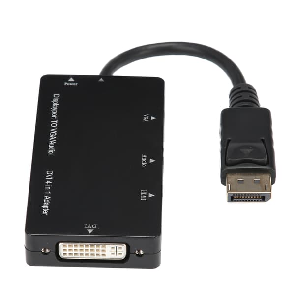 4 i 1 Adapterkabel DisplayPort til HDMI VGA DVI Audio Converter Multifunksjon