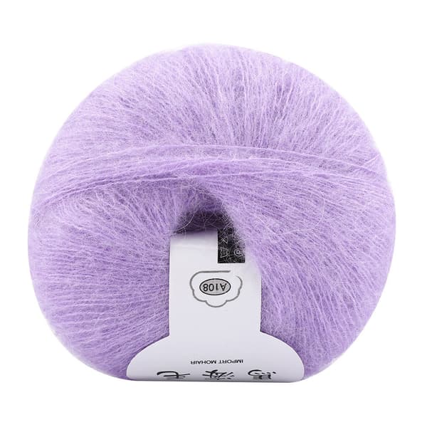 Mohair Garn Lila DIY Sjal Halsduk Virkning