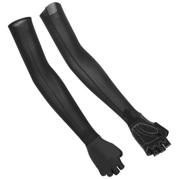 Elastisk polyurethan sorte cykel skridsikre solcreme lange handsker armærmer par sort M