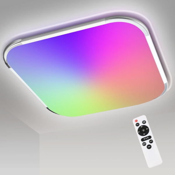 Modern design LED-taklampa Badrumslampa 24w Dimbar RGB-taklampa