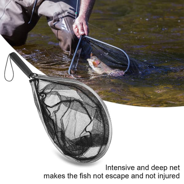 Fiskegarn i aluminiumslegering, holdbart net, behageligt greb