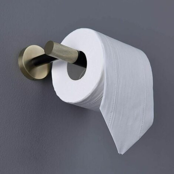 Ruostumattomasta teräksestä valmistettu wc-paperiteline Seinälle kiinnitettävä paperiteline Harjattu kultainen ja mattamusta wc-paperiteline