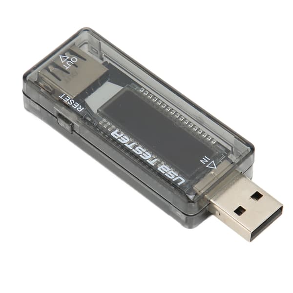 USB Oplader Måler LCD Display Transparent Bærbar Strøm Spændingstester 3.5V til 20V 0A til 3.3A