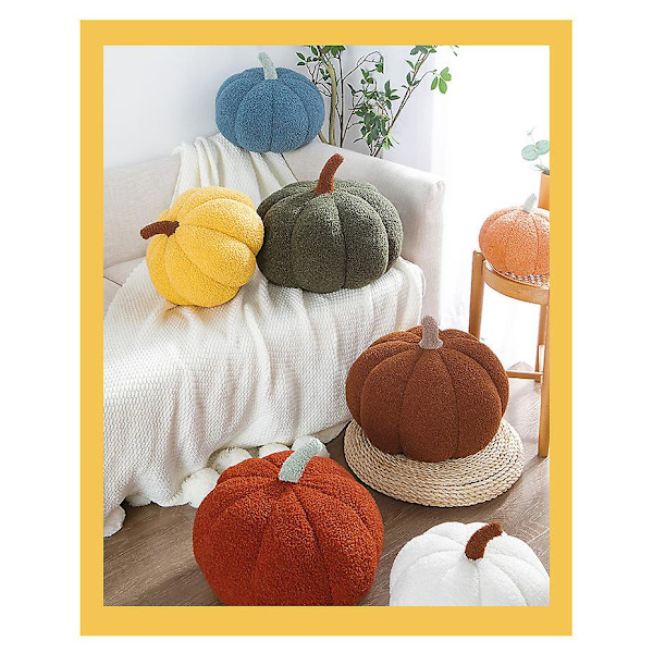 Pumpkin Pehmolelu Halloween Decor Tyyny Lahja Cyan 20cm