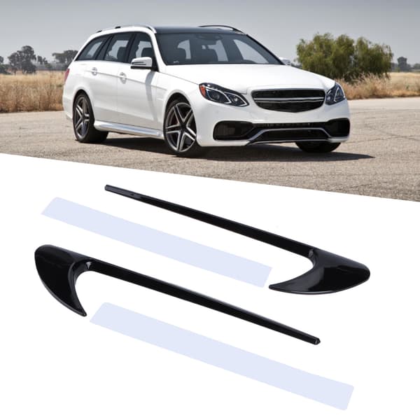 Bogstavsbadges Side Fender Sticker Elektroplettering Piano Bagning Sort Passer til Benz E63S