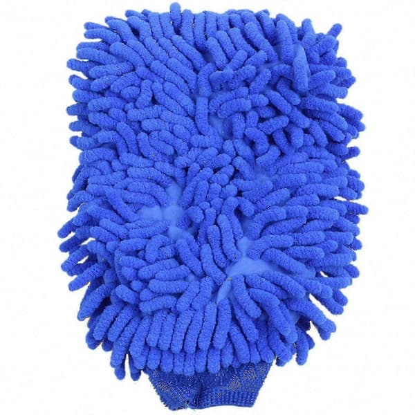2x Premium Mikrofiber Chenille Superabsorberende Bilvaskehandsker til Voks og Vask (Blå)