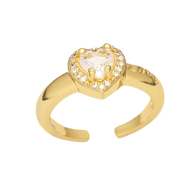 Sormus Vintage Zircon Heart Stud Muotikorut Ac9198 Red