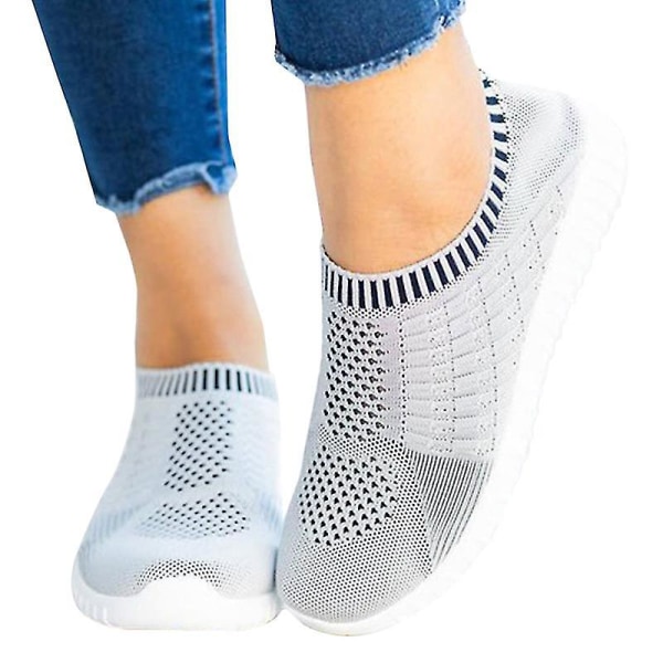 Sportssko til kvinder Slip On Casual Sok Sko Grey 40