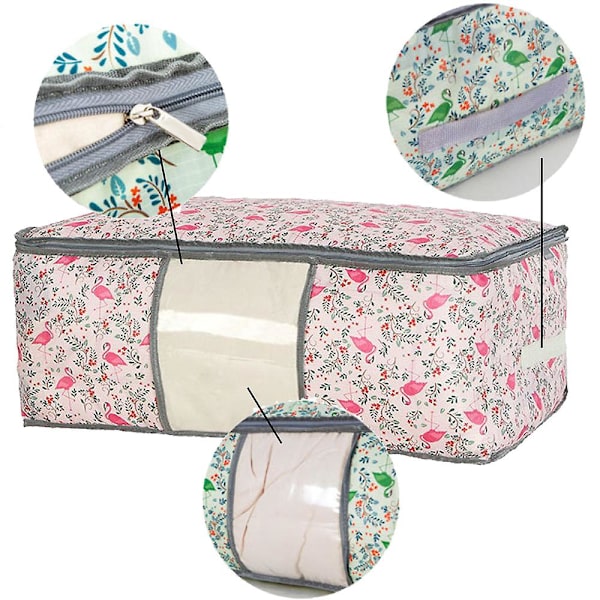 Quilt Organizer Bag Tøj Pakkepose Opbevaringspose M pink