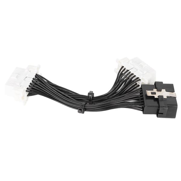 16-pin 1 til 2 OBD2 Adapter Splitter Y Kabel Forlengelse for GPS Bilkjøreopptaker