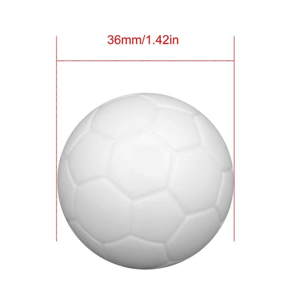 Mini vit bordsfotbollsbollset, 36 mm bordsfotbollsersättningsboll, minifotbollsboll