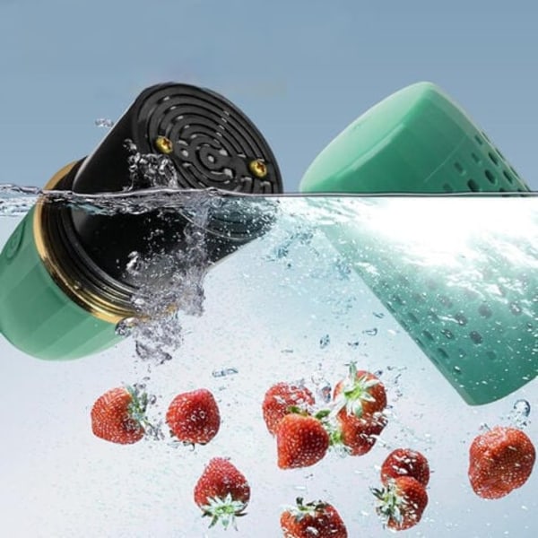 USB oppladbart batteri bærbar frukt- og grønnsaksvaskemaskin, grønn husholdningsmatrenser