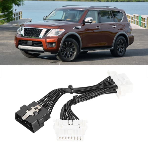16-pin 1 til 2 OBD2 Adapter Splitter Y Kabel Forlengelse for GPS Bilkjøreopptaker