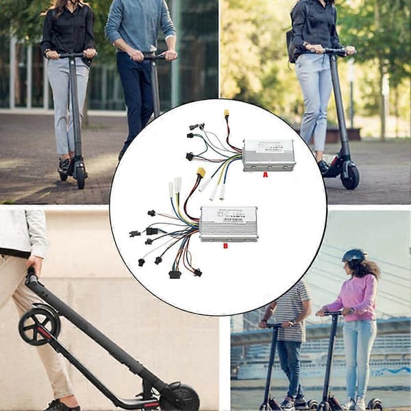 Til JP 60V 25A DC Børsteløs Controller Dobbeltmotor til Elektrisk Scooter E-cykel Børsteløs Controller Black