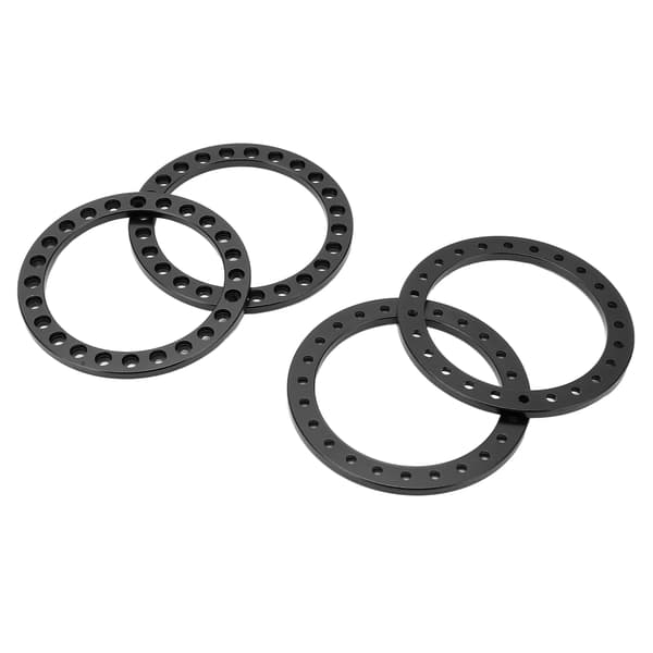 4 stk. Ydre Beadlock-ring af aluminiumslegering til 1,9 tommer VP-hjulfælg, sort