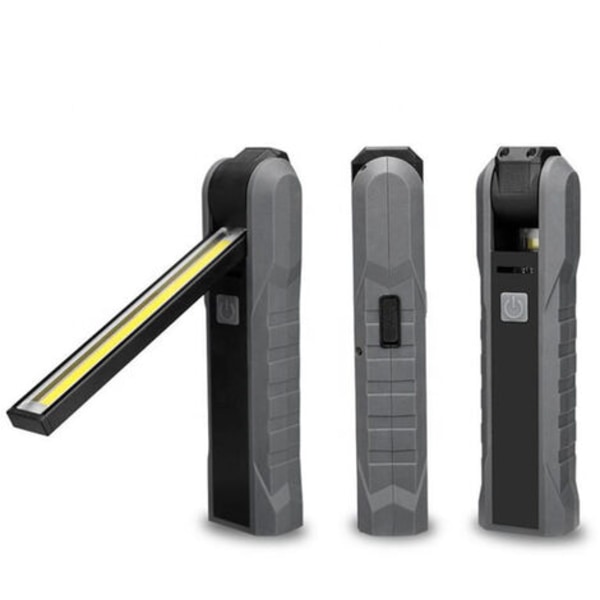 Genopladeligt Led arbejdslys, Guiseapue arbejdslys 5 tilstande Mekanisk lys Foldbar lommelygte med magnetisk base Inspicer