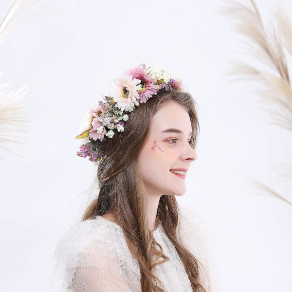 Daisy Wreath - Ljusrosa