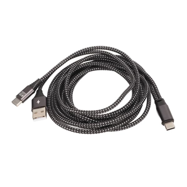 2 i 1 USB C Splitter Bærbar Hurtiglading OTG Datakabeladapter