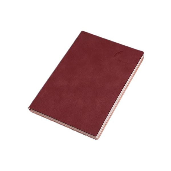 Premium A5 Classic Hardcover Läder Notebook (röd