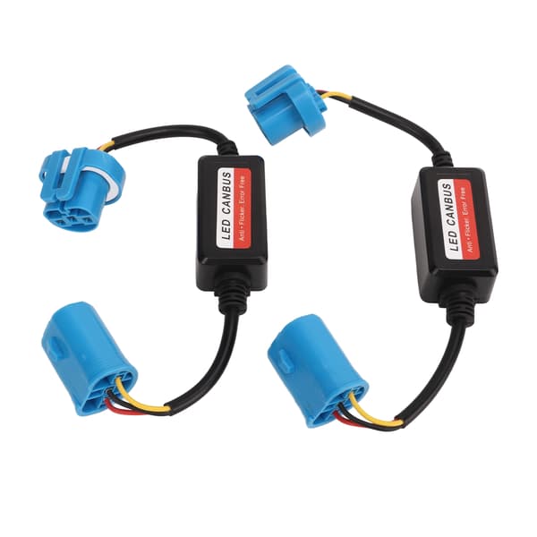 2 stk. 9007 HB5 Headlight Decoder 12V DC Anti Flicker Resistor Canceller for LED-frontlykt eller tåkelys