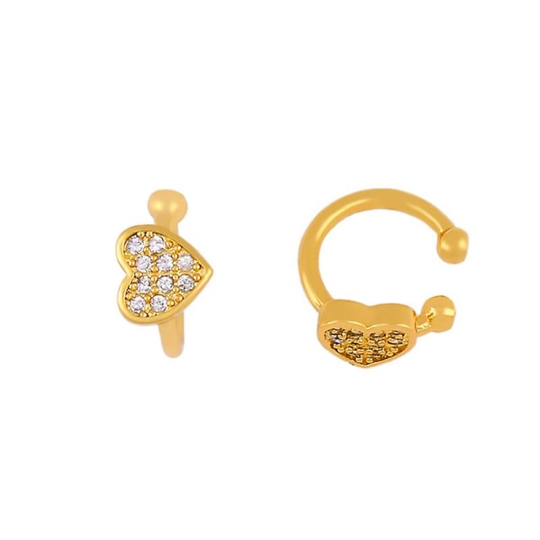 Øreringe Vintage Zircon Heart Stud Fashion Jewelry Ac10001 white heart