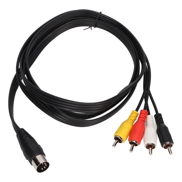 DIN 5-pin han til 4 RCA han kabel ren kobbertråd kerne lydadapter 1,5 m